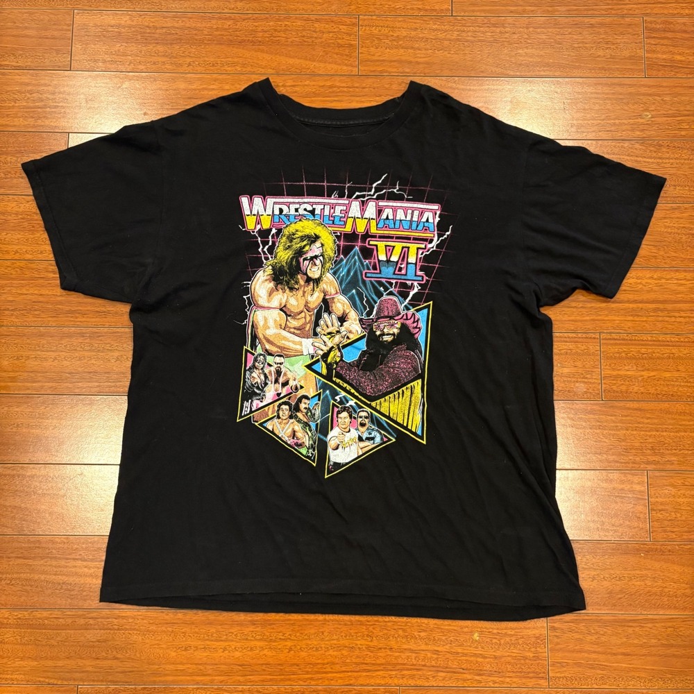 Retro Hypebeast normcore sleaze WWE WrestleMania VI Graphic Tee Wrestling Core